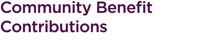 Community Benefit Contributions