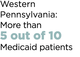 Western Pennsylvania: More than 5 out of 10 Medicaid patients