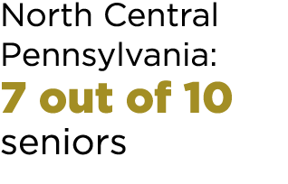 North Central Pennsylvania: 7 out of 10 seniors 