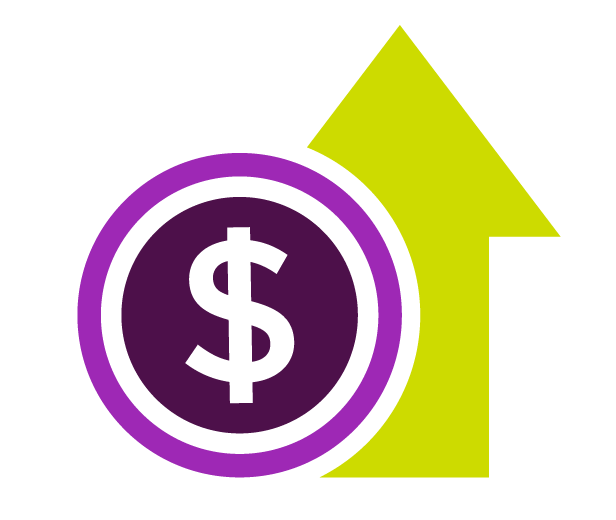 Cost rising icon. Clipart image isolated on white background