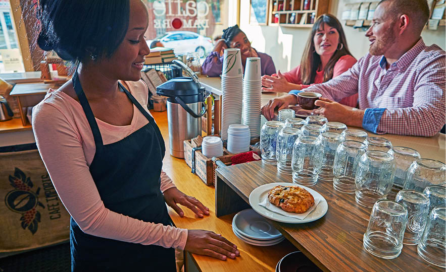 Coffee Shop; UPMC Stock Coffee Shop; UPMC Stock Coffee Shop Lawrenceville, diversity,  friends,  coffee,  30s,  lifestyle,  shop,  Cafe D'amore,  coffee shop