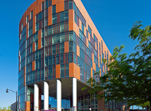 Hospital, Pittsburgh,  UPMC,  architectural,  location,  exterior,  Mercy Pavilion,  Rehabilitation Institute,  The Lunar Portal by Shervone Neckles,  Vision Institute,  art,  entrance,  light art,  sign,  signage The Lunar Portal by Shervone Neckles; UPMC Mercy Pavilion; 1622 Locust St, Pittsburgh, PA 15219; (412) 232-8111; https://www.upmc.com/locations/hospitals/mercy/about/mercy-pavilion; UPMC Vision Institute; UPMC Rehabilitation Institute; location; Hospital; architectural; Pittsburgh; artwork; creative; art installation; exterior; outdoor; outside; LED; light art; moon phases; signage; sign; entrance;